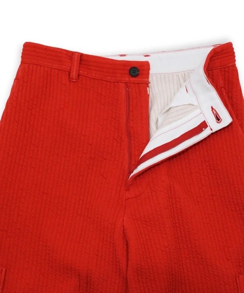 MATSUFUJI(マツフジ)の「【MATSUFUJI】 Stripe Jacquard Detachable Trousers(その他パンツ・メンズ・ブラウン/レッド・2)」の6枚目の写真