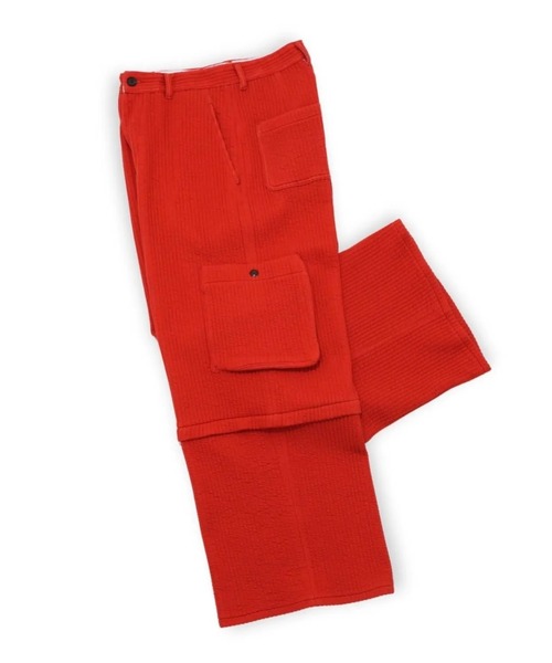 MATSUFUJI(マツフジ)の「【MATSUFUJI】 Stripe Jacquard Detachable Trousers(その他パンツ・メンズ・ブラウン/レッド・2)」の7枚目の写真