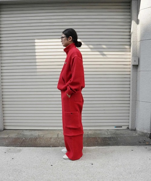 MATSUFUJI(マツフジ)の「【MATSUFUJI】 Stripe Jacquard Detachable Trousers(その他パンツ・メンズ・ブラウン/レッド・2)」の13枚目の写真