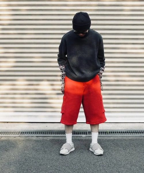 MATSUFUJI(マツフジ)の「【MATSUFUJI】 Stripe Jacquard Detachable Trousers(その他パンツ・メンズ・ブラウン/レッド・2)」の16枚目の写真