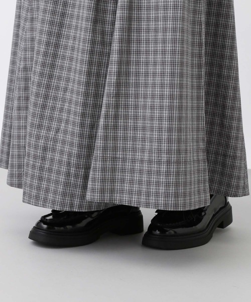 studio CLIP（スタディオクリップ）の「《natural by clip》CRミニチェックフレアスカート（スカート・レディース・グレー/ブラウン・FREE）」の16枚目の写真