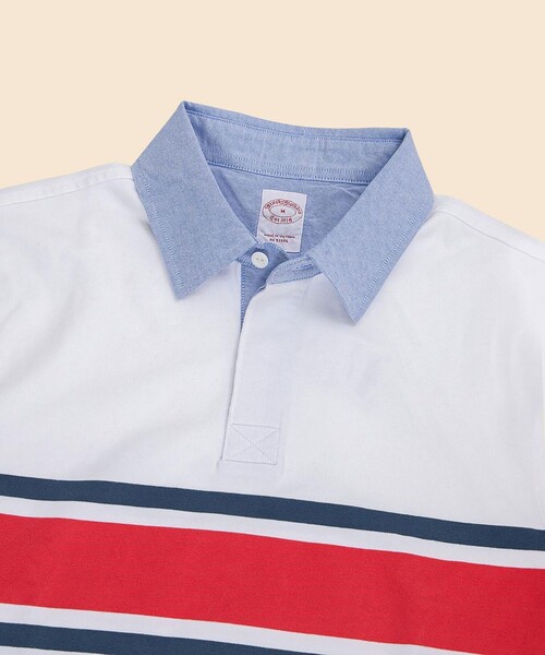 セール】コットンジャージー GFロゴ チェストストライプ ラグビー