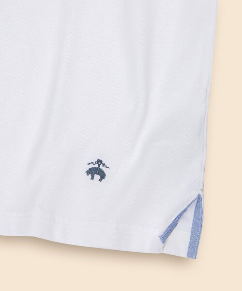 BROOKS BROTHERS(ブルックスブラザーズ)の「コットンジャージー GFロゴ チェストストライプ ラグビーシャツ(ポロシャツ・メンズ・ネイビー/ホワイト・X-LARGE/SMALL/MEDIUM/LARGE)」の5枚目の写真