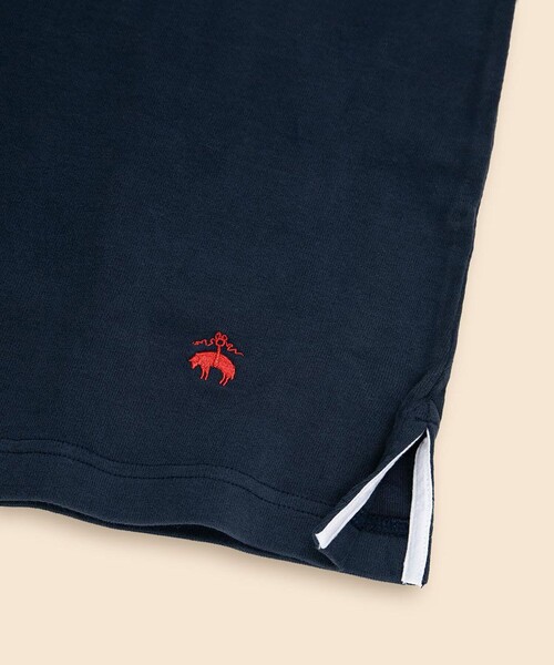 BROOKS BROTHERS(ブルックスブラザーズ)の「コットンジャージー GFロゴ チェストストライプ ラグビーシャツ(ポロシャツ・メンズ・ネイビー/ホワイト・X-LARGE/SMALL/MEDIUM/LARGE)」の8枚目の写真