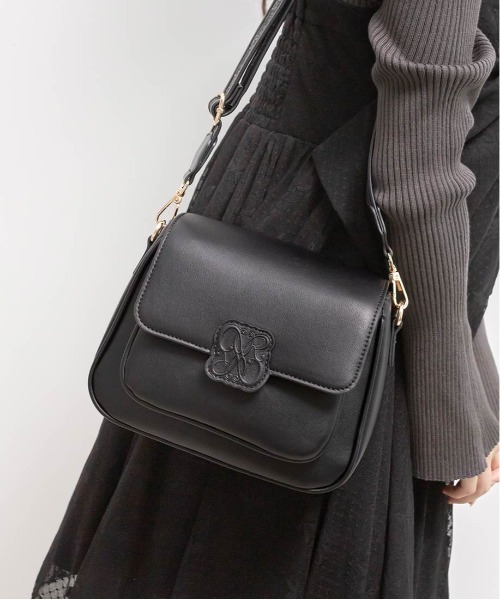 RANDA（ランダ）の「エンボスモノグラムショルダーバッグ（ショルダーバッグ・レディース・ブラック/ダークグレー/アイボリー・FREE）」の16枚目の写真