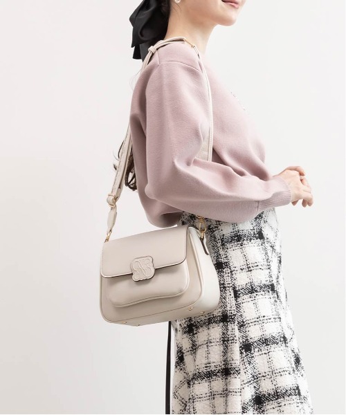 RANDA（ランダ）の「エンボスモノグラムショルダーバッグ（ショルダーバッグ・レディース・ブラック/ダークグレー/アイボリー・FREE）」の19枚目の写真