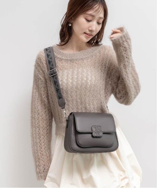 RANDA（ランダ）の「エンボスモノグラムショルダーバッグ（ショルダーバッグ・レディース・ブラック/ダークグレー/アイボリー・FREE）」の10枚目の写真