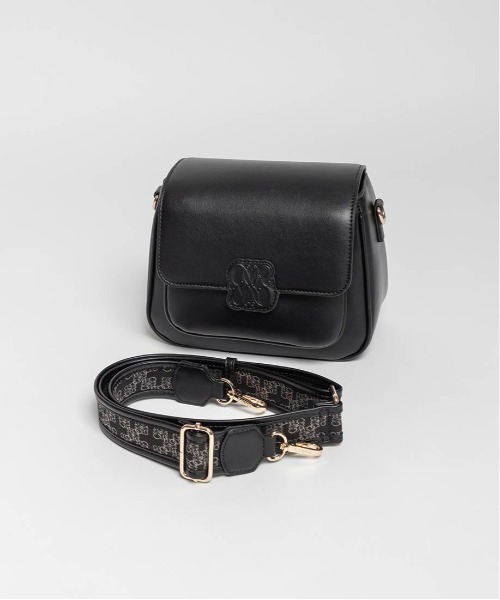 RANDA（ランダ）の「エンボスモノグラムショルダーバッグ（ショルダーバッグ・レディース・ブラック/ダークグレー/アイボリー・FREE）」の7枚目の写真