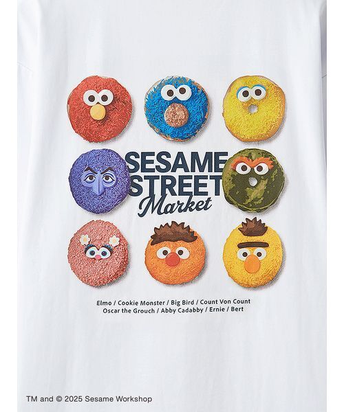 SESAME STREET(セサミストリート)の「【CAFE SWEETS】【UNISEX】ロングTシャツ(DONUT)(Tシャツ/カットソー・レディース・ホワイト/ラベンダー・M/L)」の12枚目の写真