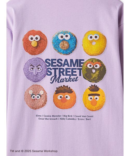 SESAME STREET(セサミストリート)の「【CAFE SWEETS】【UNISEX】ロングTシャツ(DONUT)(Tシャツ/カットソー・レディース・ホワイト/ラベンダー・M/L)」の14枚目の写真
