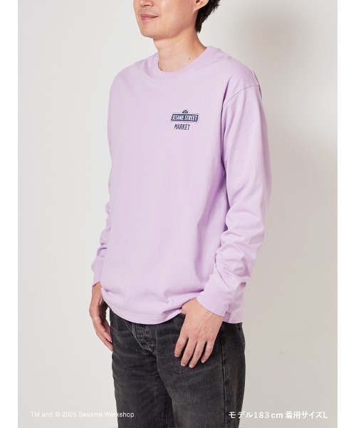 SESAME STREET(セサミストリート)の「【CAFE SWEETS】【UNISEX】ロングTシャツ(DONUT)(Tシャツ/カットソー・レディース・ホワイト/ラベンダー・M/L)」の7枚目の写真