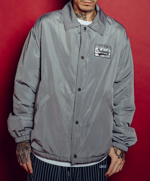 Subciety（サブサエティ）の「Boa coach jkt（ナイロンジャケット・メンズ・グレー/ブラック/ネイビー・SMALL/X-LARGE/LARGE/MEDIUM）」の16枚目の写真