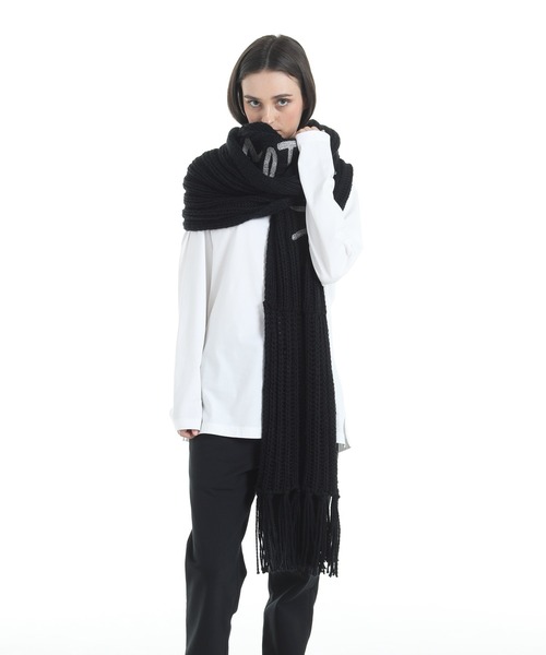 Y-3 ワイスリー KNIT SCARF ニット ロング マフラー 黒　新品 Y-3 CHUNKY KNIT SCARF（マフラー）｜Y-3（ワイスリー）の