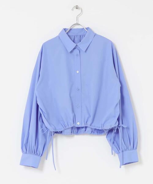 SENSE OF PLACE by URBAN RESEARCH（センスオブプレイスバイアーバンリサーチ）の「クロップドバルーンシャツ（シャツ/ブラウス・レディース・ライトブルー/オフホワイト/ブラック系その他・ONE）」の10枚目の写真