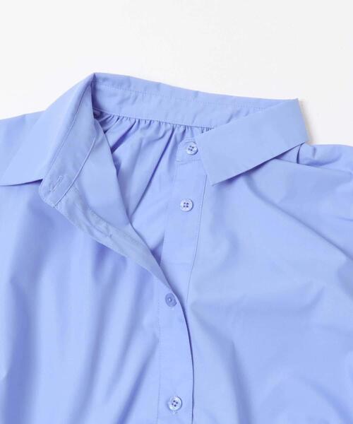 SENSE OF PLACE by URBAN RESEARCH（センスオブプレイスバイアーバンリサーチ）の「クロップドバルーンシャツ（シャツ/ブラウス・レディース・ライトブルー/オフホワイト/ブラック系その他・ONE）」の11枚目の写真