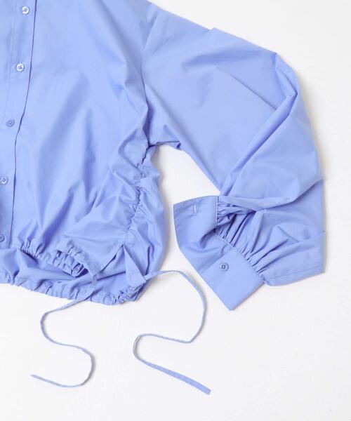 SENSE OF PLACE by URBAN RESEARCH（センスオブプレイスバイアーバンリサーチ）の「クロップドバルーンシャツ（シャツ/ブラウス・レディース・ライトブルー/オフホワイト/ブラック系その他・ONE）」の12枚目の写真