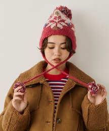 新品タグ付き♡グッチ ピンク ニット帽 GG カシミヤ混 レザー S 20cm org.jpg