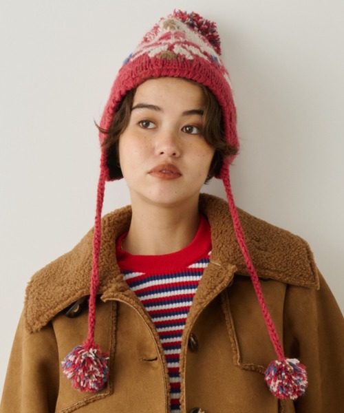 花冷え。新品未開封　完全完売品。　　ニットキャップ完売品 セール】雪柄ニットキャップ（ニットキャップ/ビーニー）｜Unitage