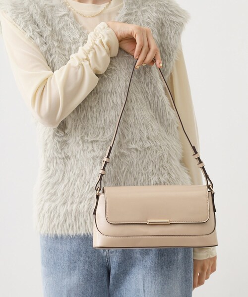 THE SHOP TK （ザ ショップ ティーケー ）の「クラシックショルダーバッグ（ショルダーバッグ・レディース・ブラック/ナチュラル/ボルドー・00）」の8枚目の写真