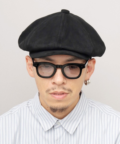 Ruben（ルーベン）の「スエード調 ピーチスキン ボリューム キャスケット（キャスケット・メンズ・グレー/ブラック・FREE）」の9枚目の写真