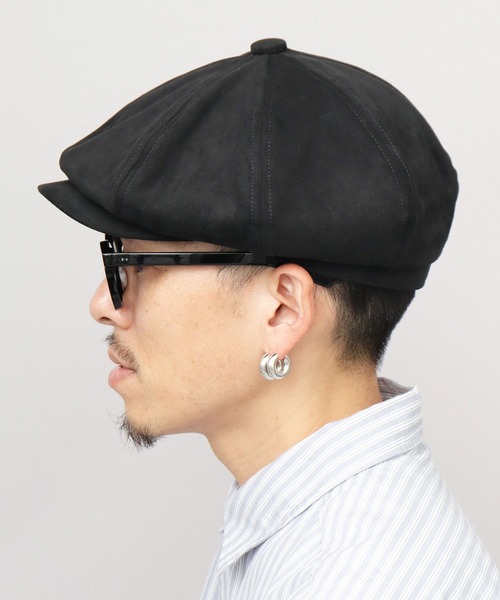 Ruben（ルーベン）の「スエード調 ピーチスキン ボリューム キャスケット（キャスケット・メンズ・グレー/ブラック・FREE）」の7枚目の写真