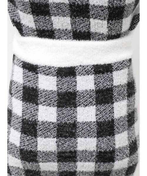 GYDA（ジェイダ）の「CHECK shaggy ニットスカートライクショートパンツ（スカート・レディース・スカイブルー/ブラック/アイボリー・FREE）」の10枚目の写真