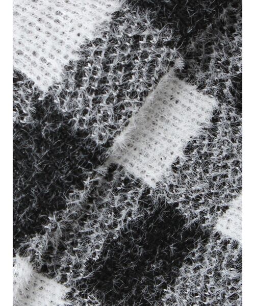 GYDA（ジェイダ）の「CHECK shaggy ニットスカートライクショートパンツ（スカート・レディース・スカイブルー/ブラック/アイボリー・FREE）」の8枚目の写真