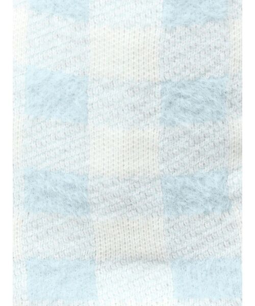 GYDA（ジェイダ）の「CHECK shaggy ニットスカートライクショートパンツ（スカート・レディース・スカイブルー/ブラック/アイボリー・FREE）」の5枚目の写真