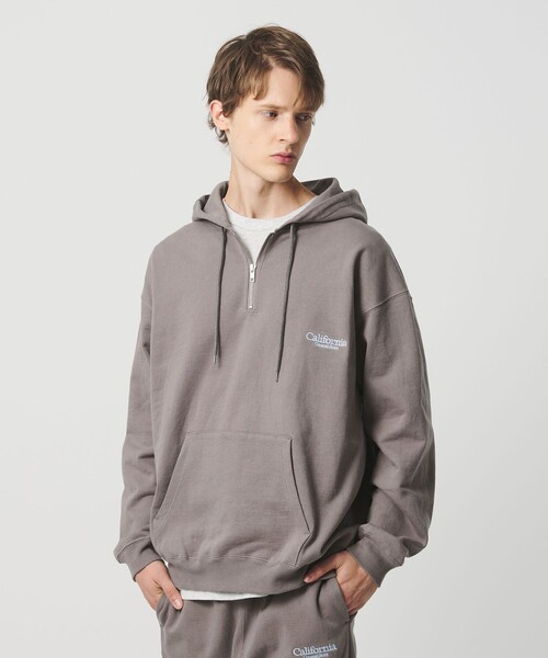 California General Store（California General Store）の「＜CGS.＞オーガニックコットン ハーフジップ フーディ スウェット（スウェット・メンズ・モカ/ワイン/ダークブラウン/ライトグレー・L/XL/S/M）」の5枚目の写真
