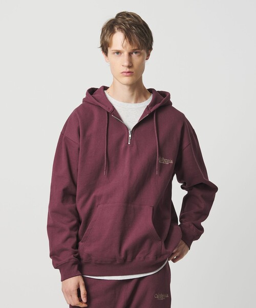 California General Store（California General Store）の「＜CGS.＞オーガニックコットン ハーフジップ フーディ スウェット（スウェット・メンズ・モカ/ワイン/ダークブラウン/ライトグレー・L/XL/S/M）」の7枚目の写真
