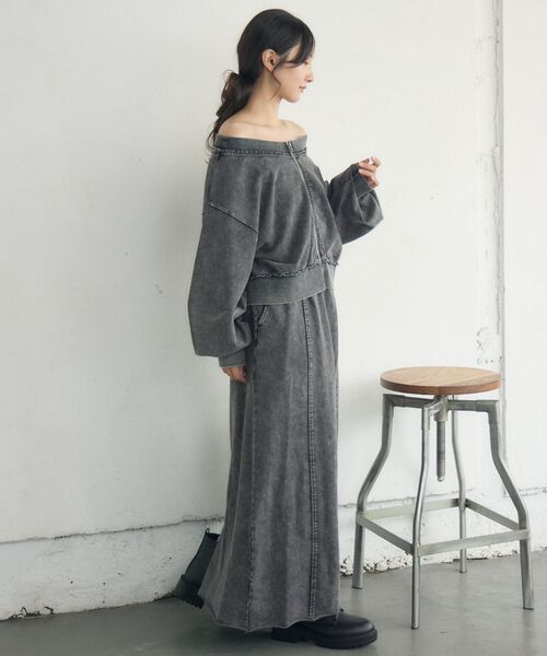RETRO GIRL(レトロガール)の「【セットアップ対応】スウェットナローSK(スカート・レディース・ブラウン/ライトグレー/チャコールグレー・FREE)」の9枚目の写真