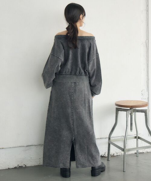 RETRO GIRL(レトロガール)の「【セットアップ対応】スウェットナローSK(スカート・レディース・ブラウン/ライトグレー/チャコールグレー・FREE)」の10枚目の写真