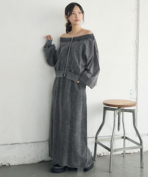 RETRO GIRL(レトロガール)の「【セットアップ対応】スウェットナローSK(スカート・レディース・ブラウン/ライトグレー/チャコールグレー・FREE)」の11枚目の写真
