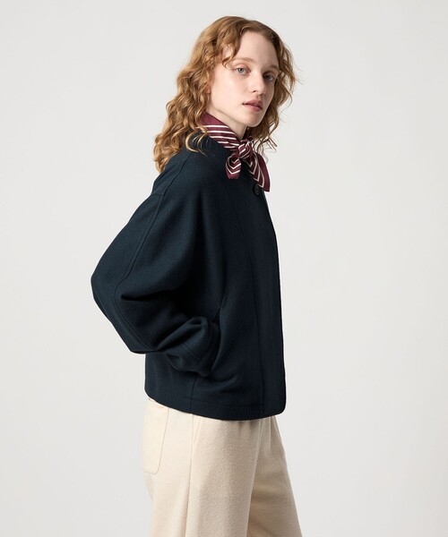 ▼美品 スティーブンアラン 3,3万円 ジャガードブルゾン ノーカラージャケット ▽美品 スティーブンアラン 3,3 ジャガードブルゾン ノーカラージャケット