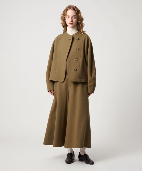Steven Alan（スティーブンアラン）の「＜Steven Alan＞ショート ブルゾン（ノーカラージャケット・レディース・ネイビー/ベージュ・S/M）」の6枚目の写真