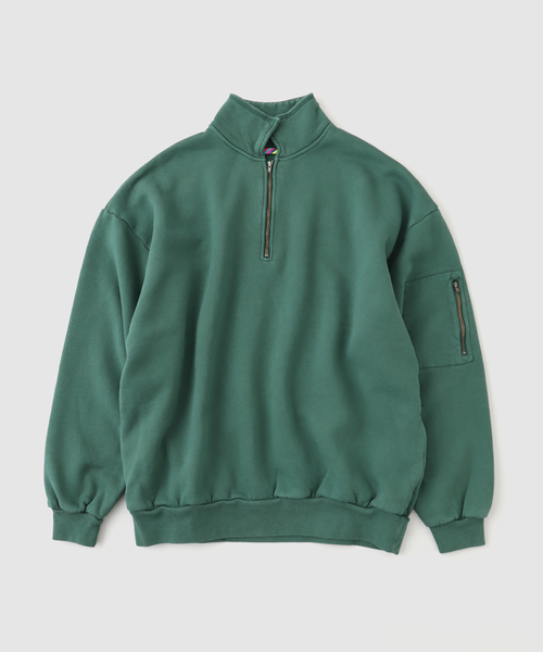 is-ness（イズネス）の「is-ness / イズネス PIGMENT DYED ZIP SWEATSHIRT（スウェット・メンズ・ネイビー/グリーン・MEDIUM/LARGE）」の2枚目の写真