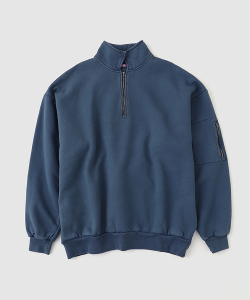 is-ness（イズネス）の「is-ness / イズネス PIGMENT DYED ZIP SWEATSHIRT（スウェット・メンズ・ネイビー/グリーン・MEDIUM/LARGE）」の10枚目の写真