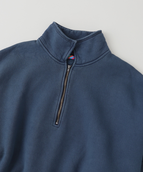 is-ness（イズネス）の「is-ness / イズネス PIGMENT DYED ZIP SWEATSHIRT（スウェット・メンズ・ネイビー/グリーン・MEDIUM/LARGE）」の8枚目の写真