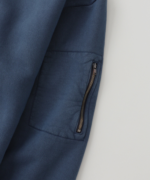 is-ness（イズネス）の「is-ness / イズネス PIGMENT DYED ZIP SWEATSHIRT（スウェット・メンズ・ネイビー/グリーン・MEDIUM/LARGE）」の7枚目の写真