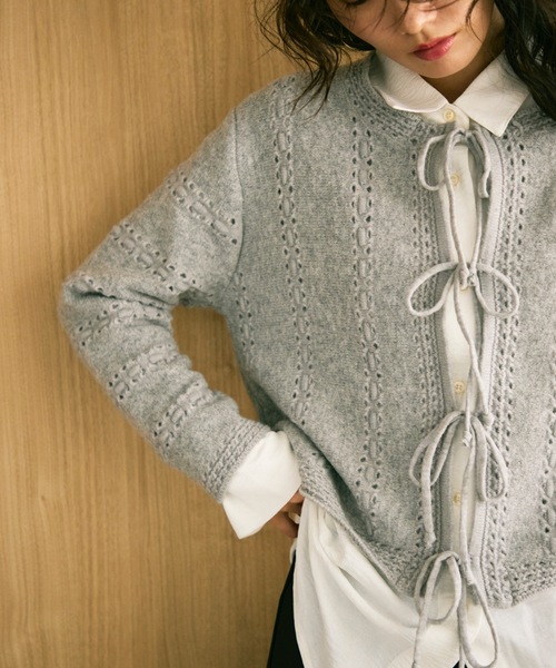 Ohga ◎新品未使用タグ付き◎LACE KNIT レースニット Lutim by u（ルチバイユー）の「Lace knit 2way knit top / レース編み