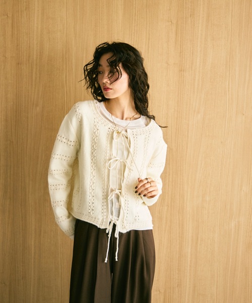 PAPER KNIT 2wayルーズトップス PAPER KNIT 2wayルーズトップス