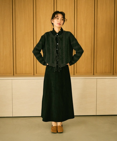 Lace knit 2way knit top / レース編み2wayニットトップス