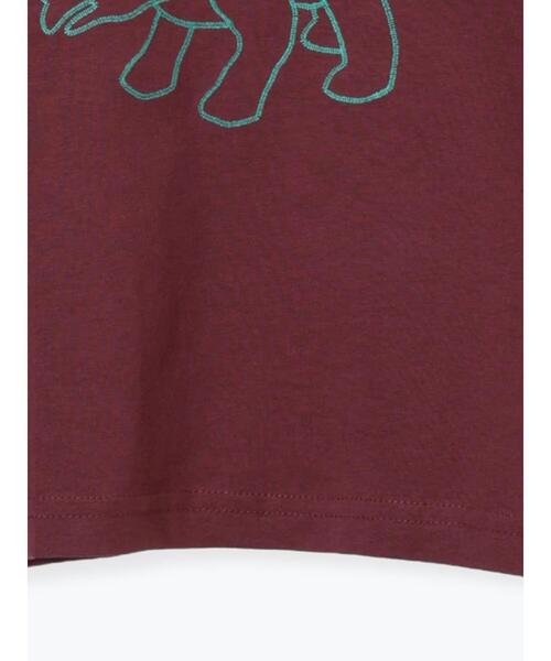 Samansa Mos2 Lagom（サマンサモスモスラーゴム）の「恐竜刺繍ロンT（Tシャツ/カットソー・キッズ・ボルドー/グリーン/ブルー・100/110/120/95/130）」の7枚目の写真