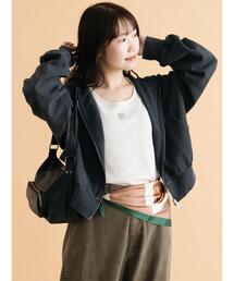 ehka sopo | ショート丈ジップパーカー(Tシャツ/カットソー)
