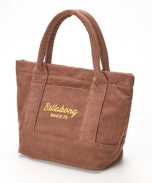 BILLABONG（ビラボン）の「BILLABONG レディース CORDUROY MINI TOTE B トートバッグ 【2025年秋冬モデル】 @autumn /ビラボンロゴ刺繍コーデュロイミニトートバック（トートバッグ・レディース・ブラック/ブラウン/アイボリー/ローズ・FREE）」の3枚目の写真