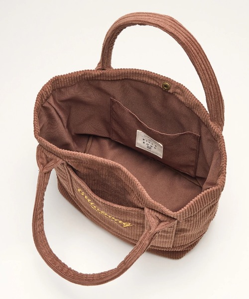 BILLABONG（ビラボン）の「BILLABONG レディース CORDUROY MINI TOTE B トートバッグ 【2025年秋冬モデル】 @autumn /ビラボンロゴ刺繍コーデュロイミニトートバック（トートバッグ・レディース・ブラック/ブラウン/アイボリー/ローズ・FREE）」の19枚目の写真