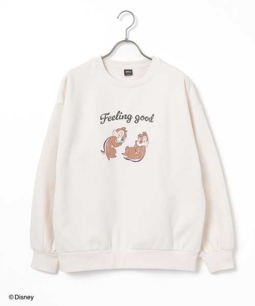 Honeys(ハニーズ)の「【ハニぽか】ディズニー/ゆるトップス(スウェット・レディース・アイボリー/ピンク/グリーン/スミクロ/杢グレー・LL/S/M/L)」の13枚目の写真