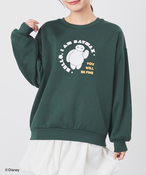 Honeys(ハニーズ)の「【ハニぽか】ディズニー/ゆるトップス(スウェット・レディース・アイボリー/ピンク/グリーン/スミクロ/杢グレー・LL/S/M/L)」の21枚目の写真