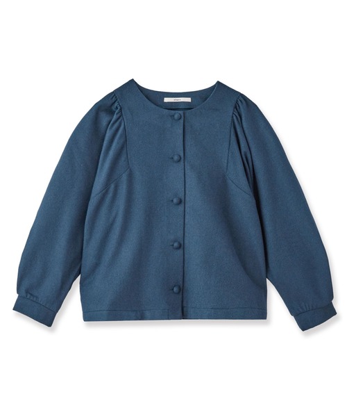 NIMES（ニーム）の「ウールジャージーショートジャケット（その他アウター・レディース・ダークグリーン/ブラック/ベージュ・FREE）」の3枚目の写真