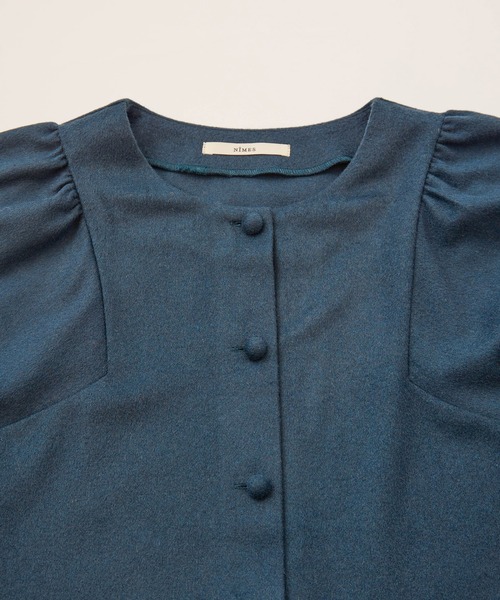 NIMES（ニーム）の「ウールジャージーショートジャケット（その他アウター・レディース・ダークグリーン/ブラック/ベージュ・FREE）」の10枚目の写真